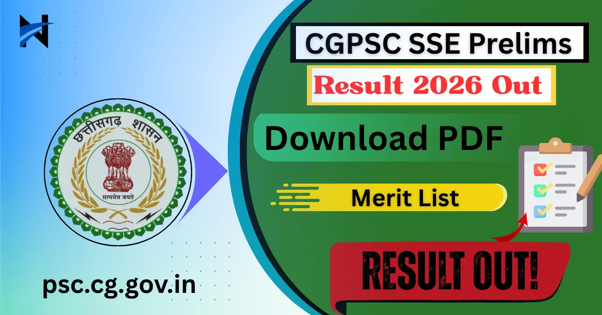 CGPSC SSE Prelims Result 2026 Out