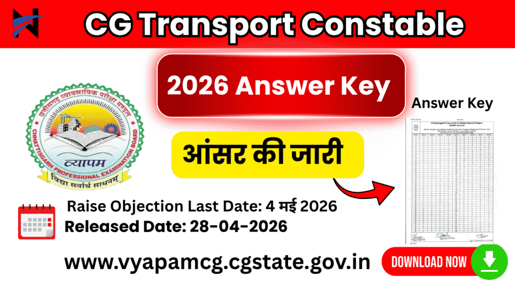 CG Transport Constable 2026 Answer Key